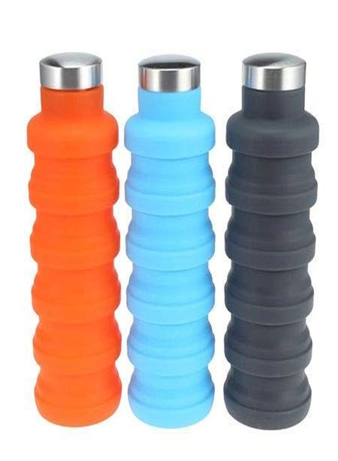 Rexmon Silicone Water Bottle, 500ml, 1 Piece, Multicolour - Image 3